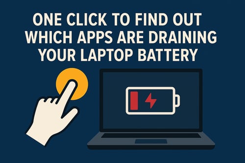 One Click to Find Out Which Apps Are Draining Your Laptop Battery