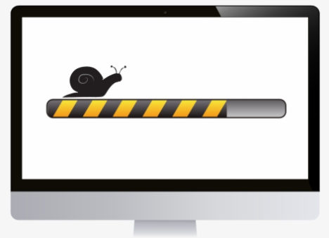 image of a snail traveling down a progress bar on a computer screen